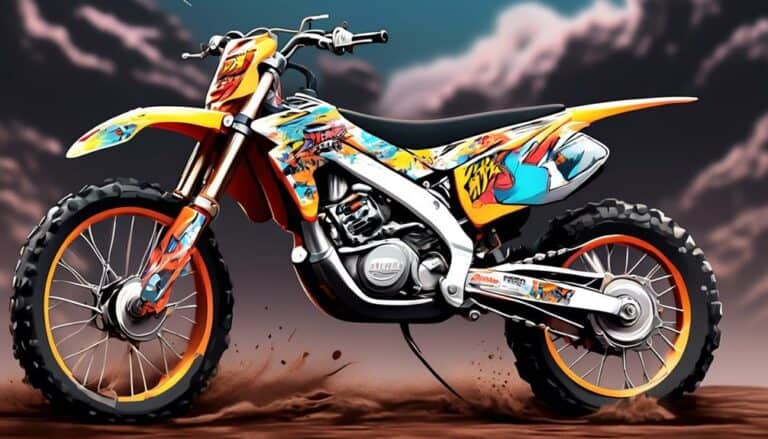 applying dirt bike graphics