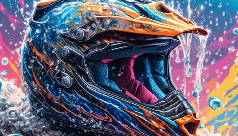 cleaning a dirt bike helmet