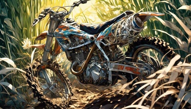 details of reeds on a dirt bike