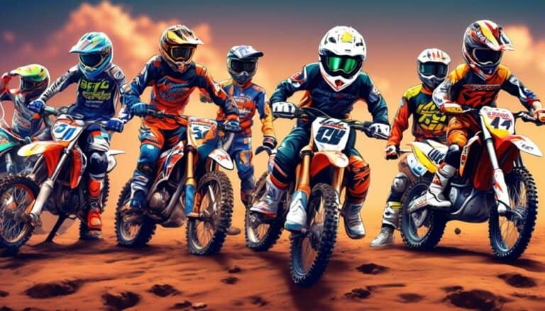 different sizes of dirt bikes