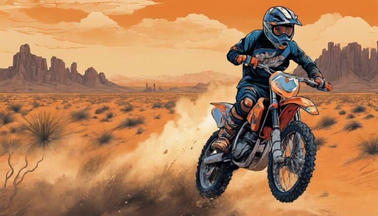 dirt biking in orange