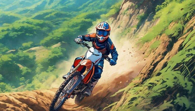 downhill dirt bike riding