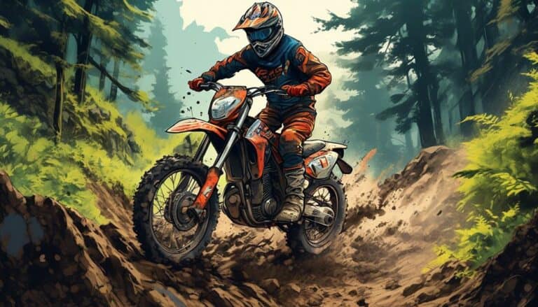 exploring off road trails with an enduro dirt bike