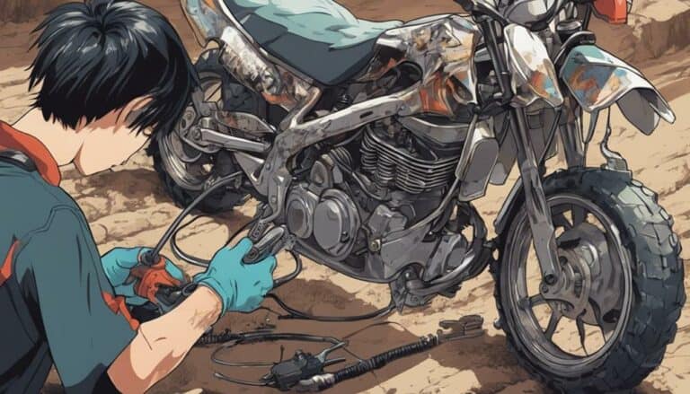 repairing a dirt bike