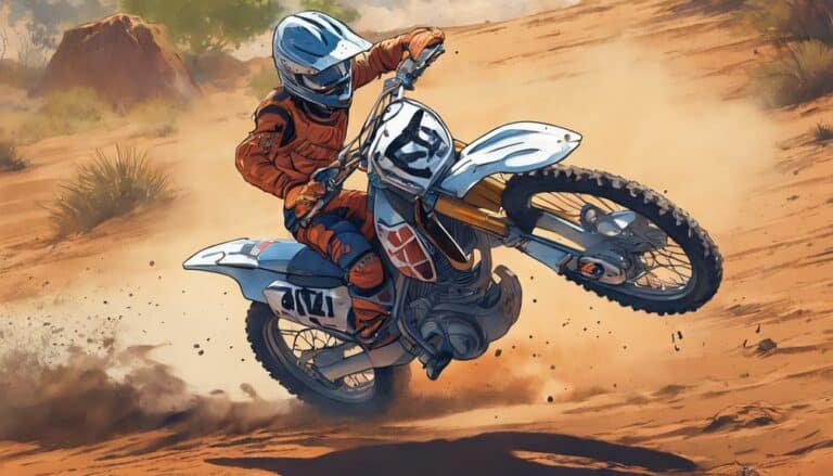 riding a dirt bike