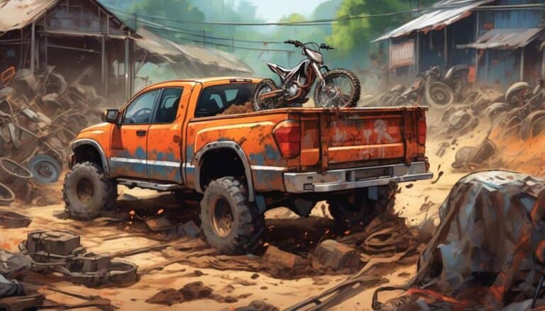 securing dirt bike truck