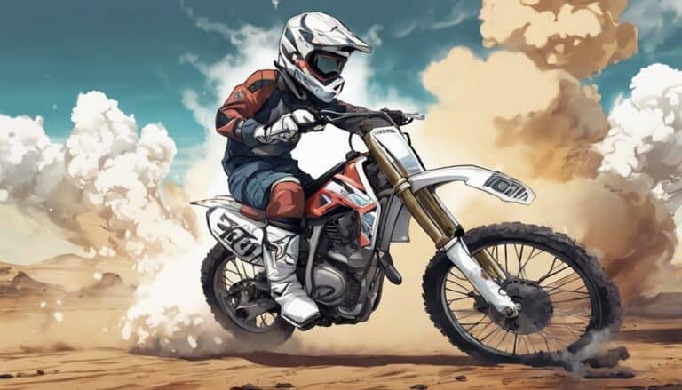 white smoke dirt bike